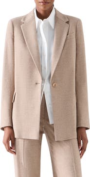 Akris punto Wool Flannel Boyfriend Blazer