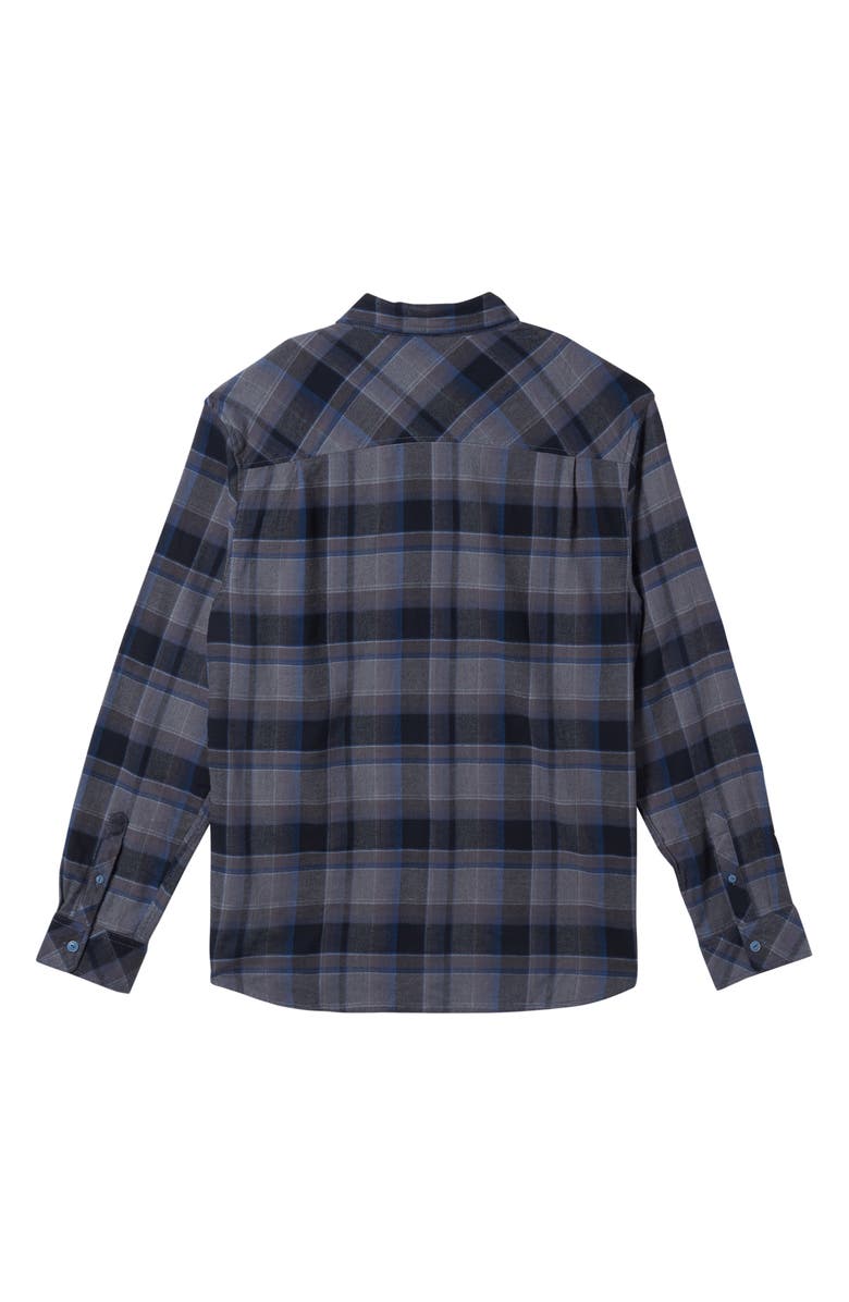 Quiksilver Convex Plaid Stretch Flannel Button-Up Shirt, Alternate, color, 