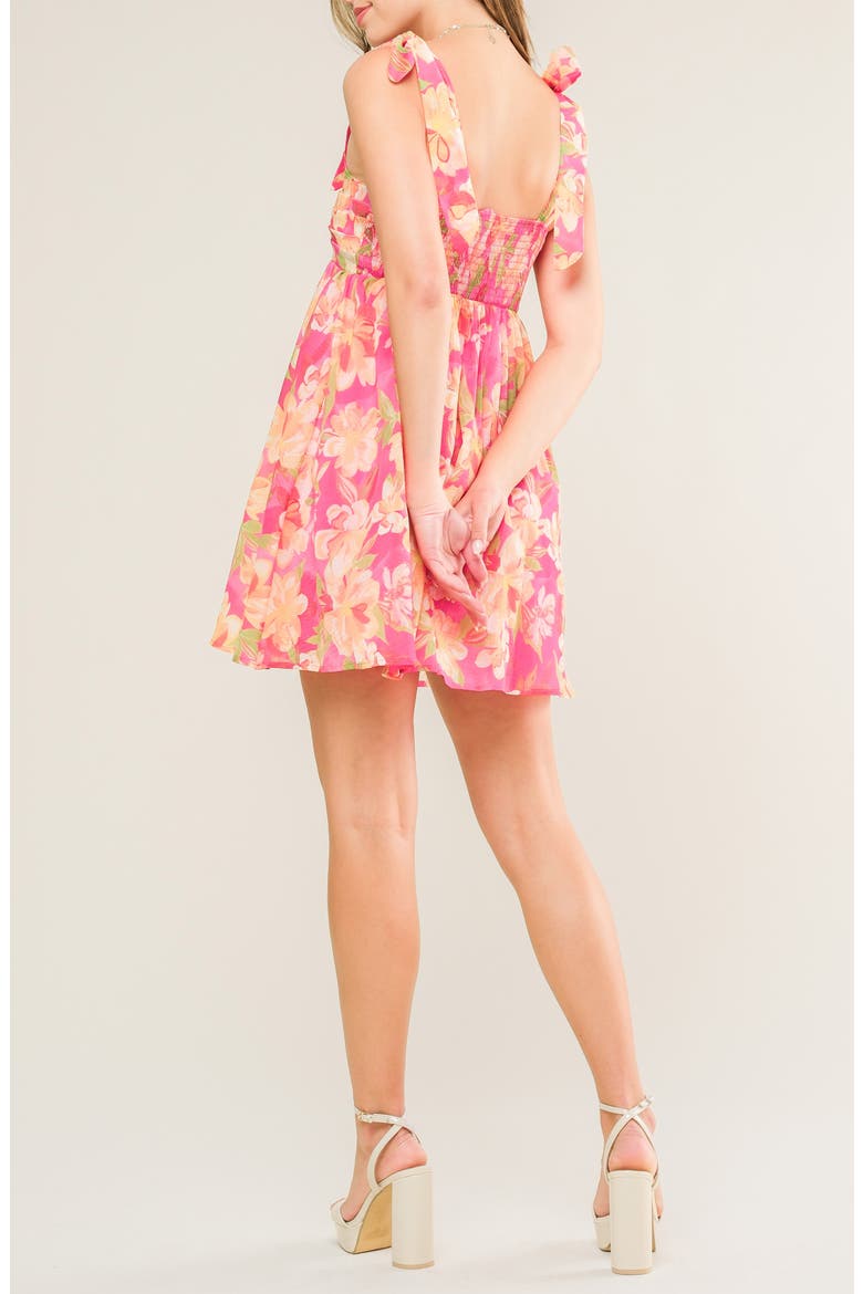 Print Minidress, Alternate, color, FUCHSIA