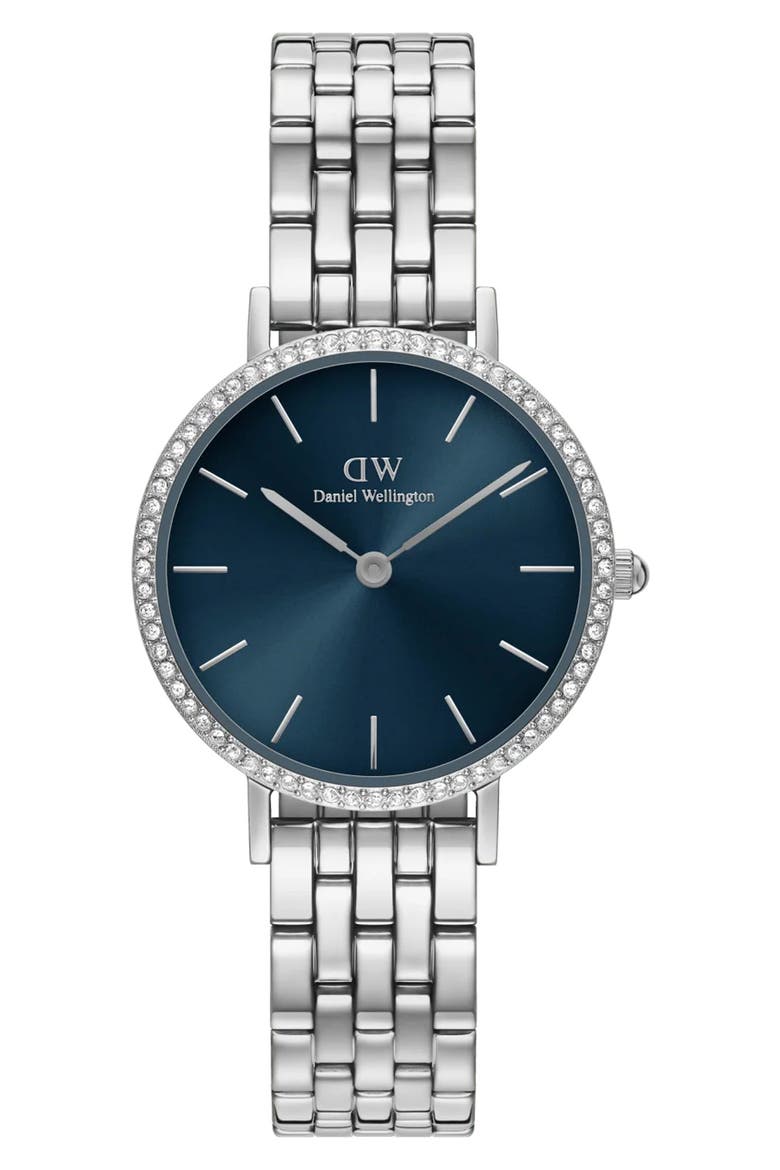 Petite Lumine Bracelet Watch, 28mm, Main, color, SILVER