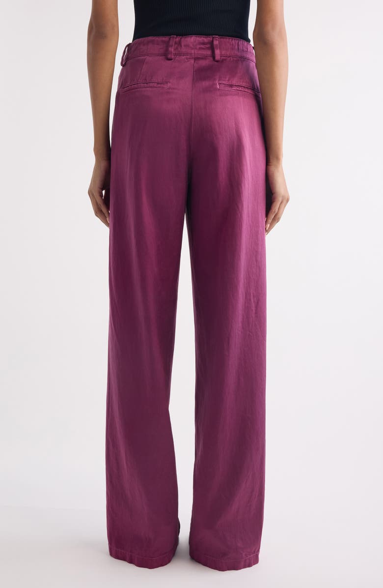 Dries Van Noten Paxy Matelassé Wide Leg Pants, Alternate, color, Raspberry