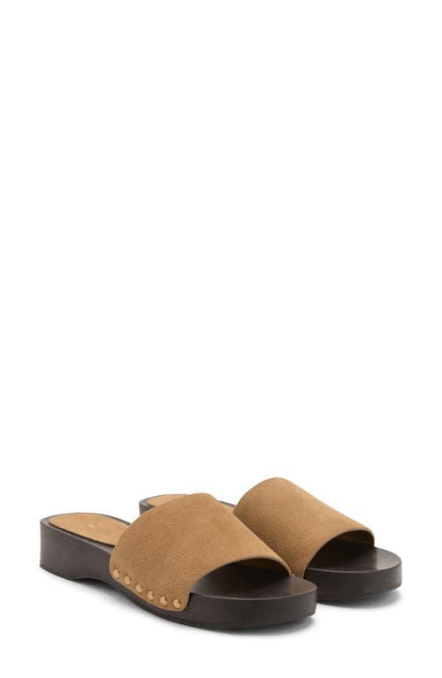 Mango Slide Sandal In Nude