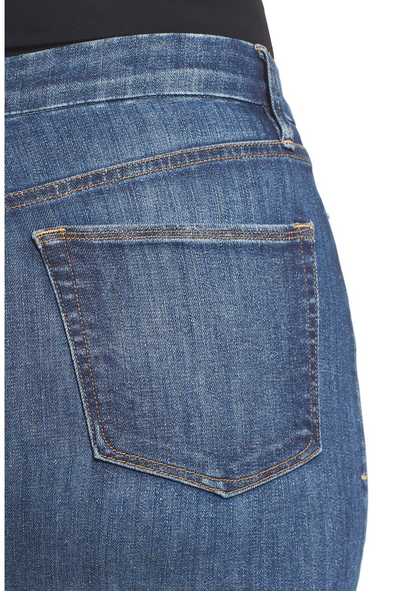 High Rise Denim Pencil Skirt, Alternate, color, BLUE046