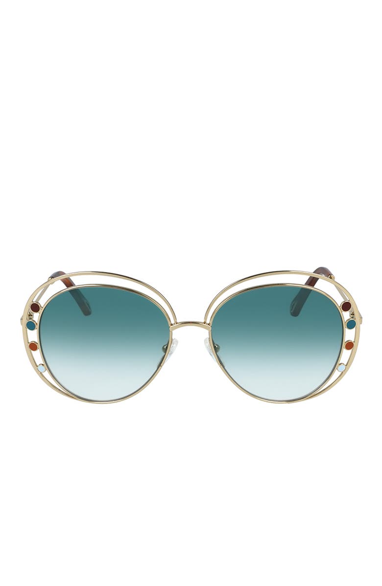 Chloé Round 57mm Sunglasses, Main, color,
