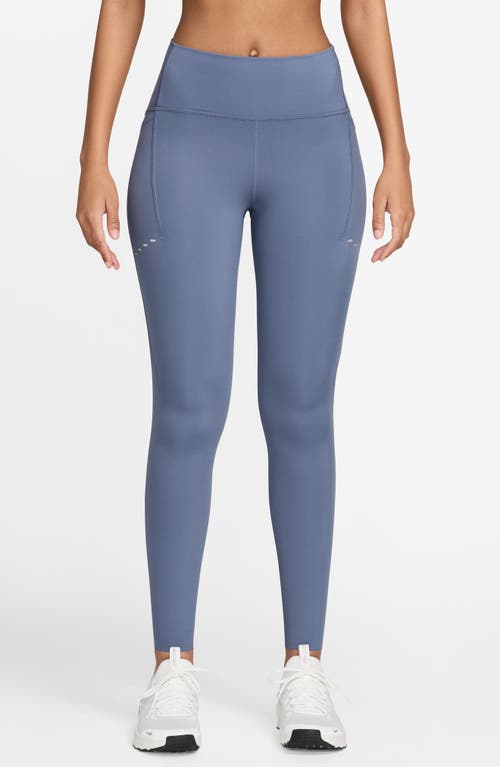 Nike Swift High-waisted Pocket 7/8 Running Leggings In Blue