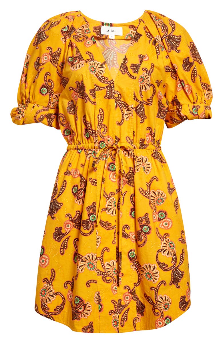 A.L.C. Mia Floral Print Cotton Minidress, Alternate, color,