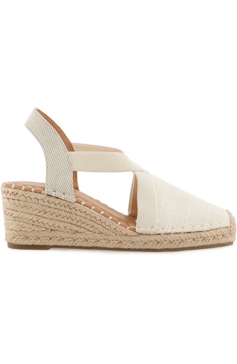 Kensie Davina Slingback Wedge Sandal, Alternate, color, Off White