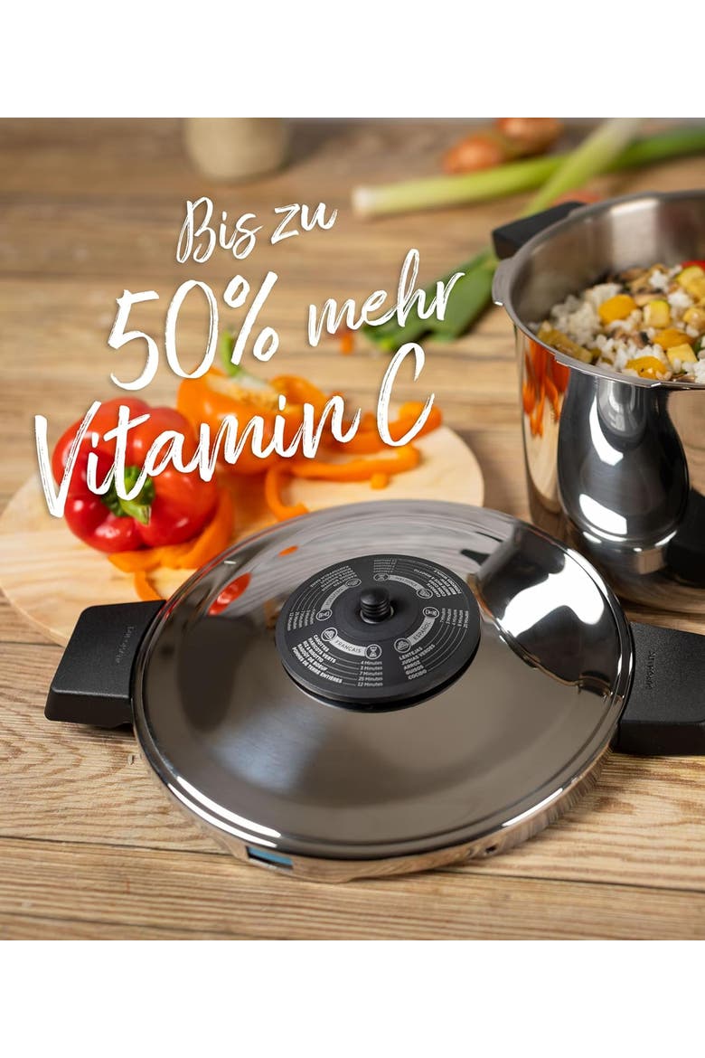 Duromatic Classic Neo Long handle Stovetop Pressure Cooker, 7.4-Quart, Alternate, color, Silver