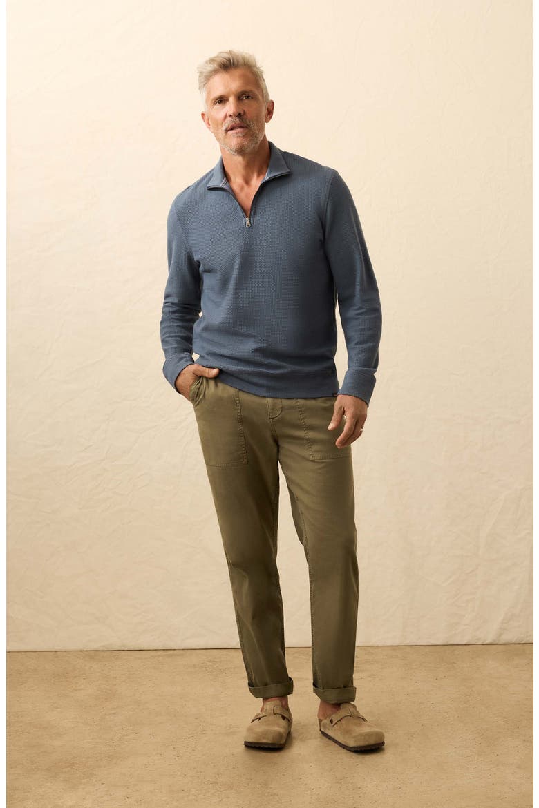 Texture Quarter Zip Pullover, Alternate, color, BREAKER BLUE