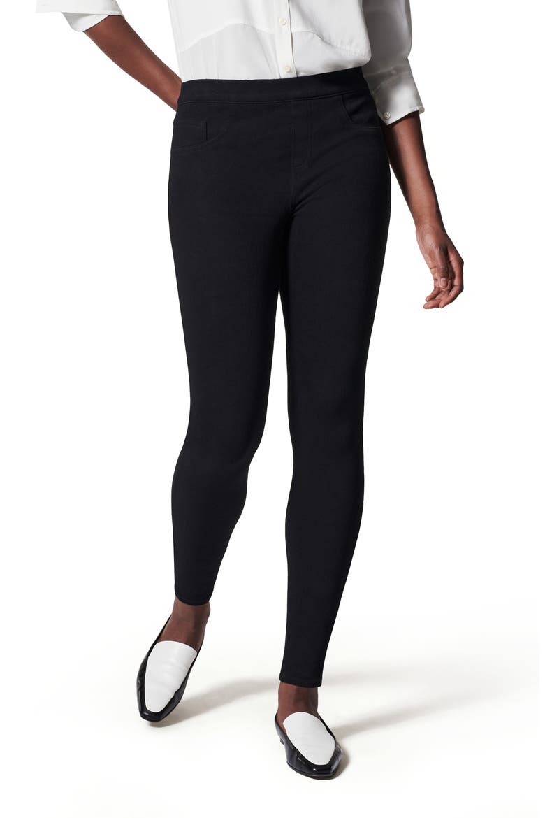 Jean-ish Leggings, Main, color, BLACK