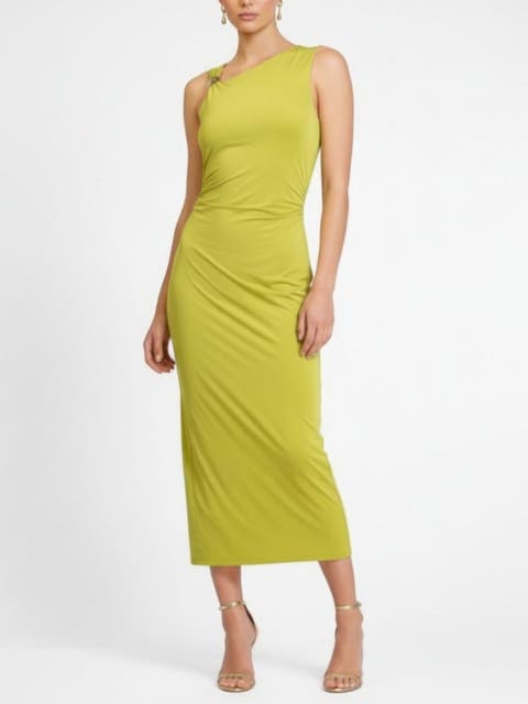 Ivy Asymmetrical Drape Midi Dress