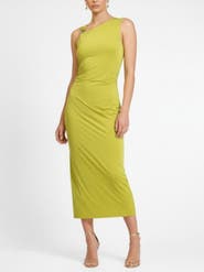 RACHEL Rachel Roy Ivy Asymmetrical Drape Midi Dress