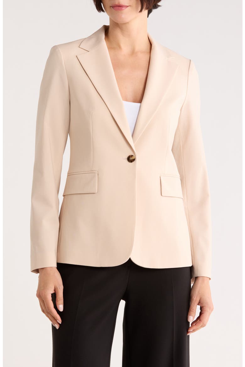 Gabrielle Stretch Wool Blazer, Main, color, LIGHT DESERT