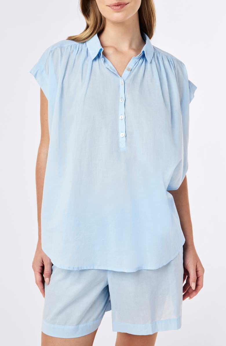 Papinelle Nicola Boxer Short Pajamas, Alternate, color, Clear Sky