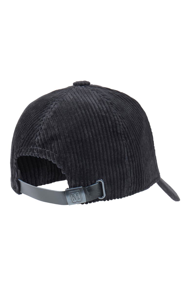 Wide Wale Corduroy Baseball Cap, Alternate, color, BLACK