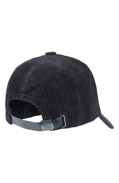 Bruno Magli Wide Wale Corduroy Baseball Cap In Black
