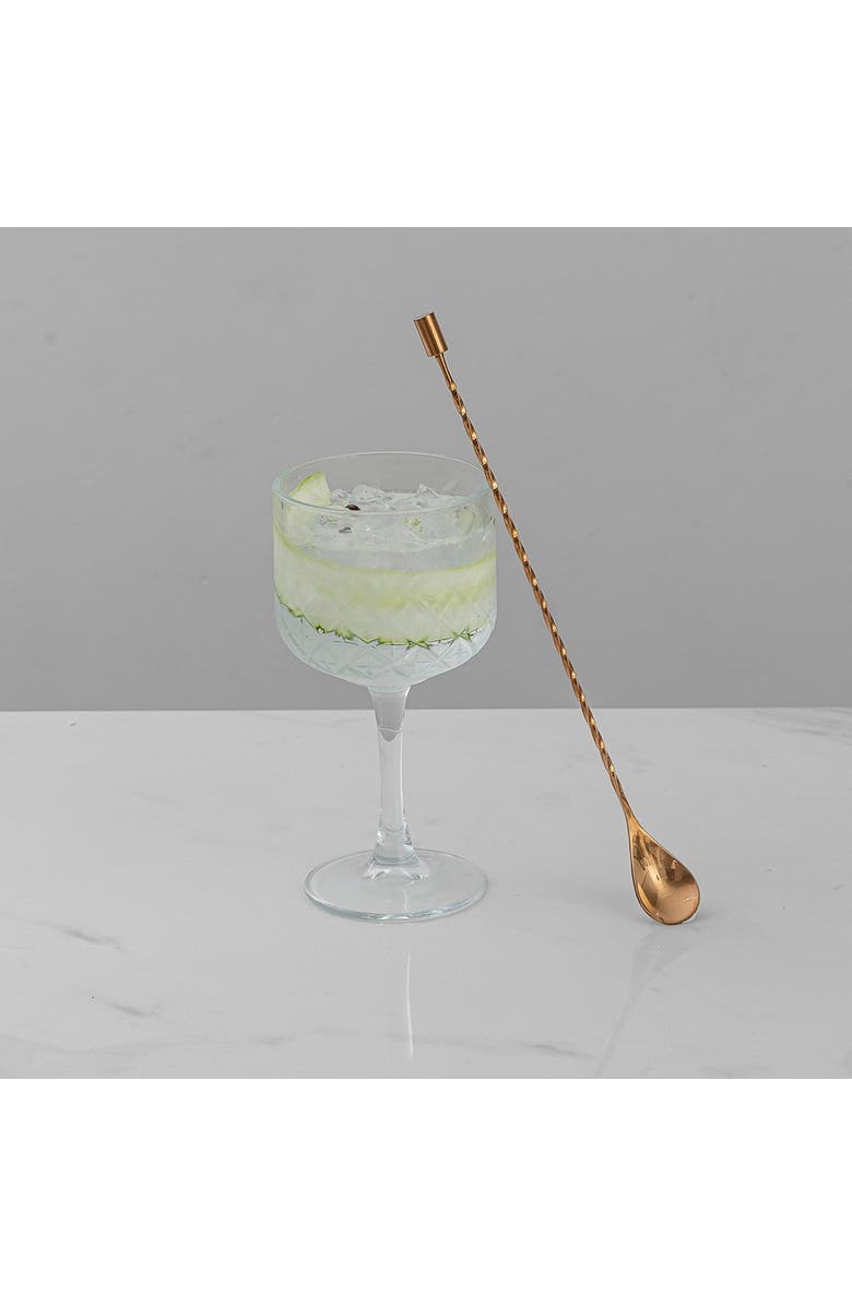 A Bar Above Antique Copper Bar Spoons, Set of 2 with Spiral Handles, Alternate, color, Antique Copper