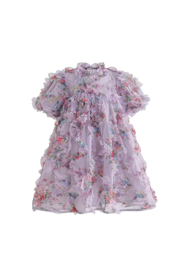 Lavender Garden Ruffle Occasion Dress, Main, color, Purple