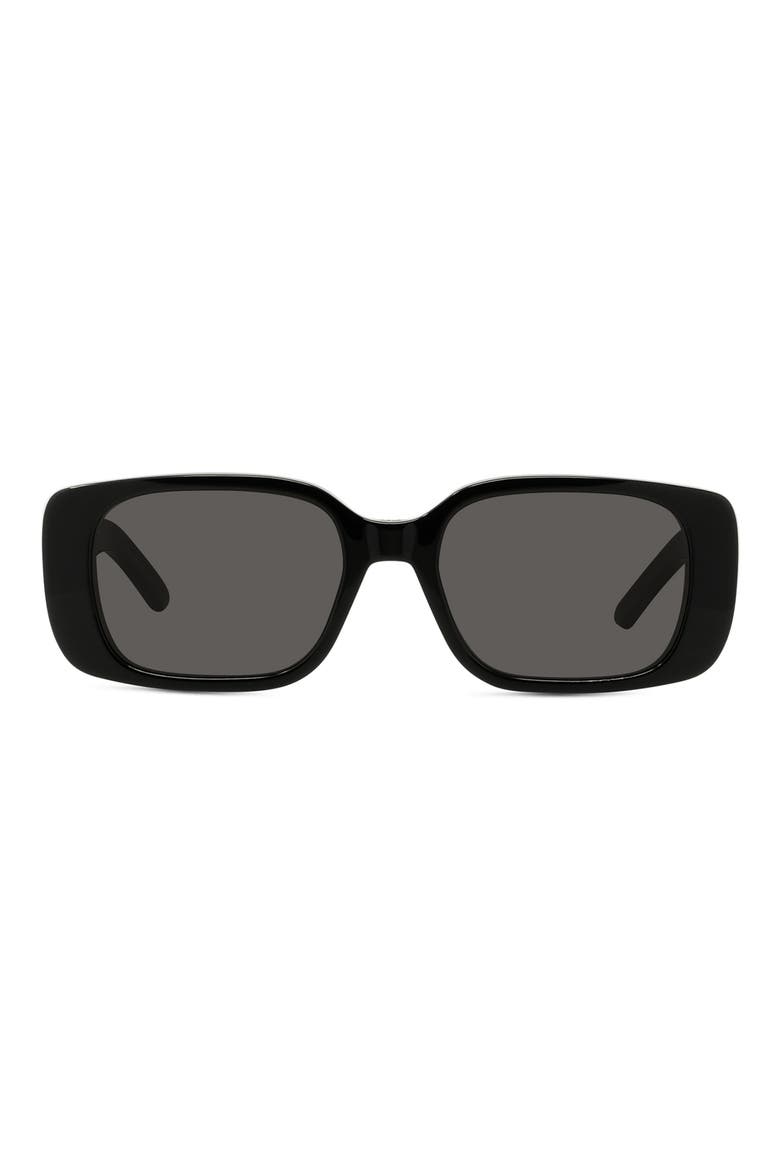 Wildior S2U 53mm Rectangular Sunglasses, Main, color, BLACK/ GREY