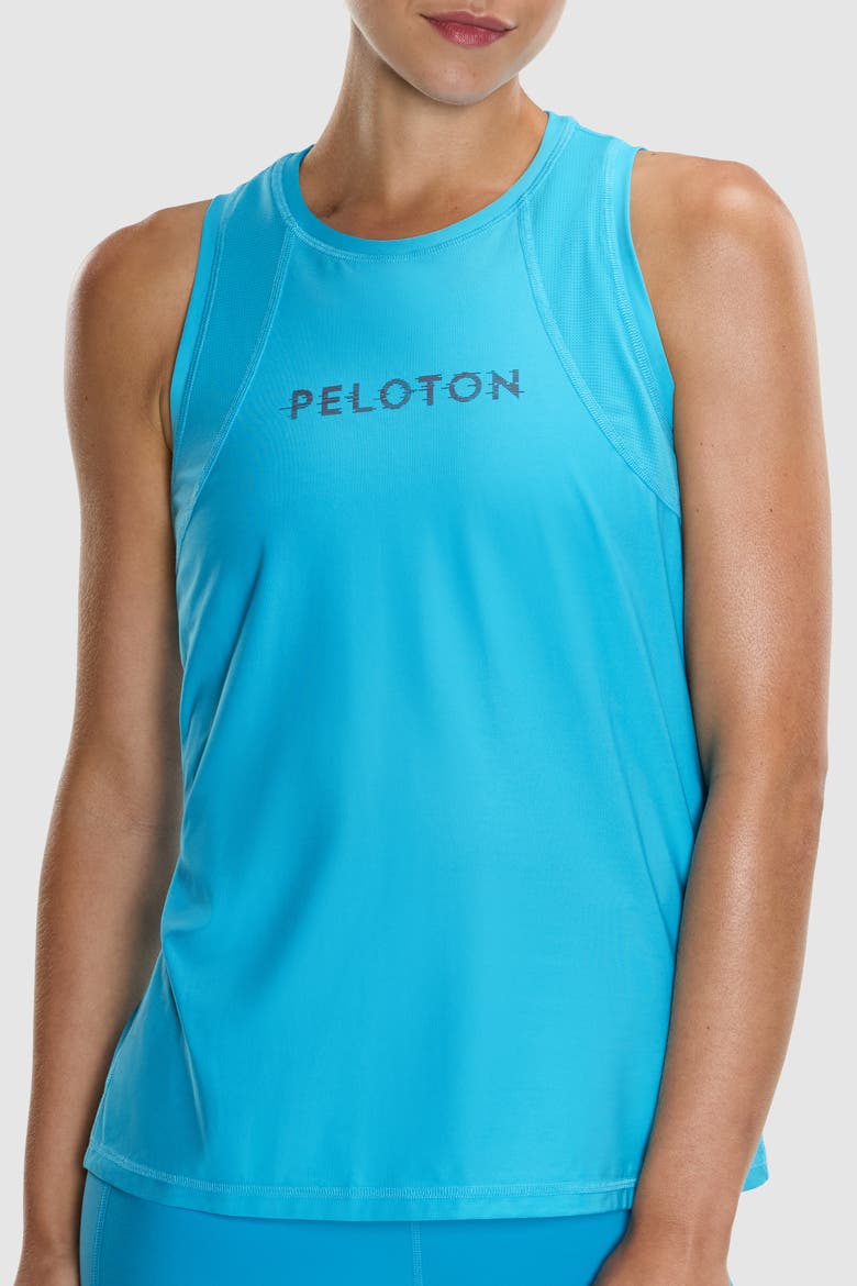 Essential Performance Tank, Alternate, color, Bright Cyan