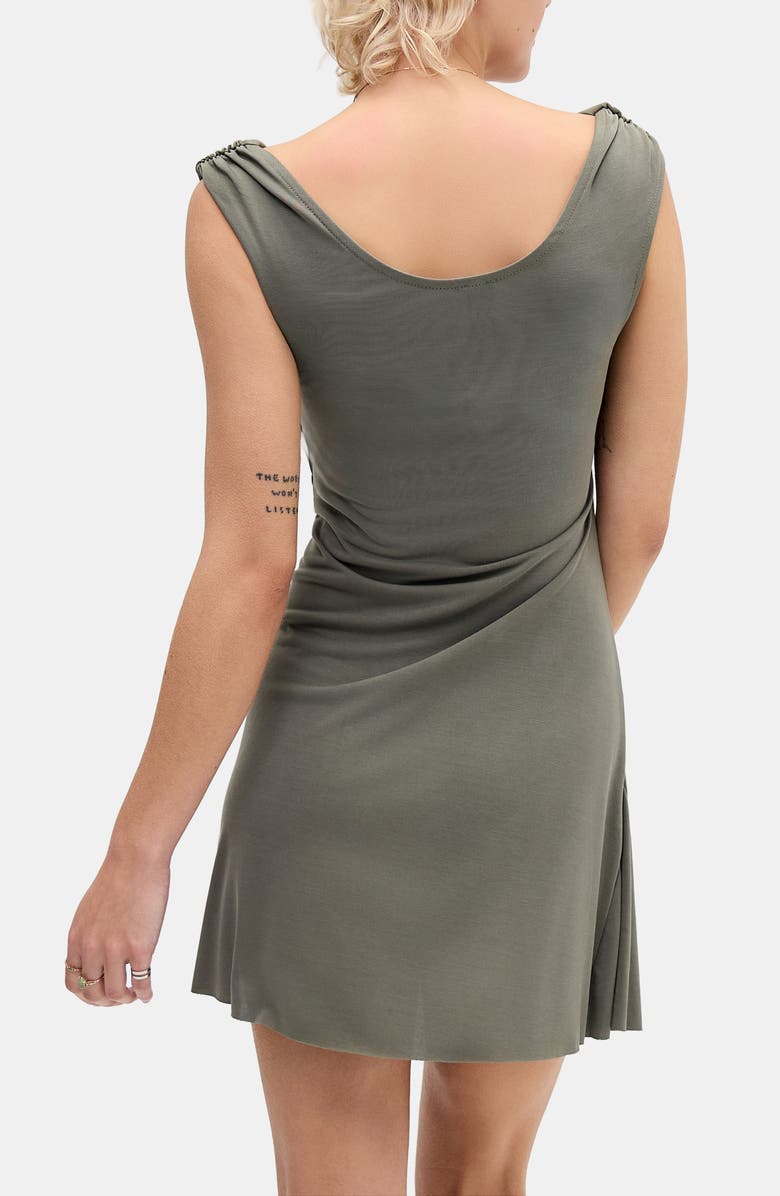 BDG Urban Outfitters Fia Ruched Off the Shoulder Minidress, Alternate, color, Khaki