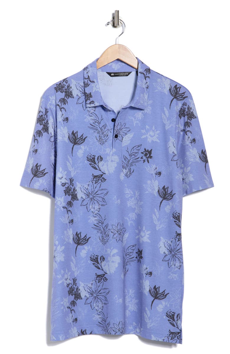 TravisMathew Cruise Featherweight Polo, Alternate, color, Heather Violet Storm