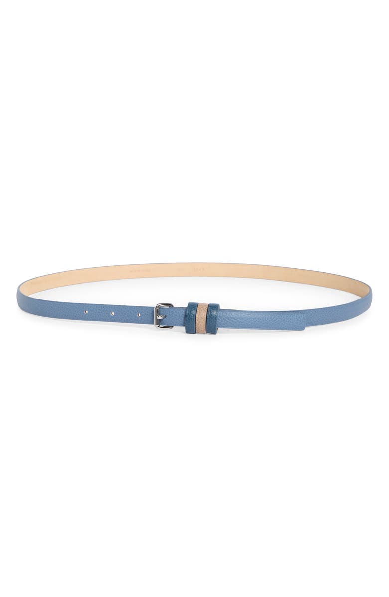 Longchamp Leather Belt, Main, color, Nordic
