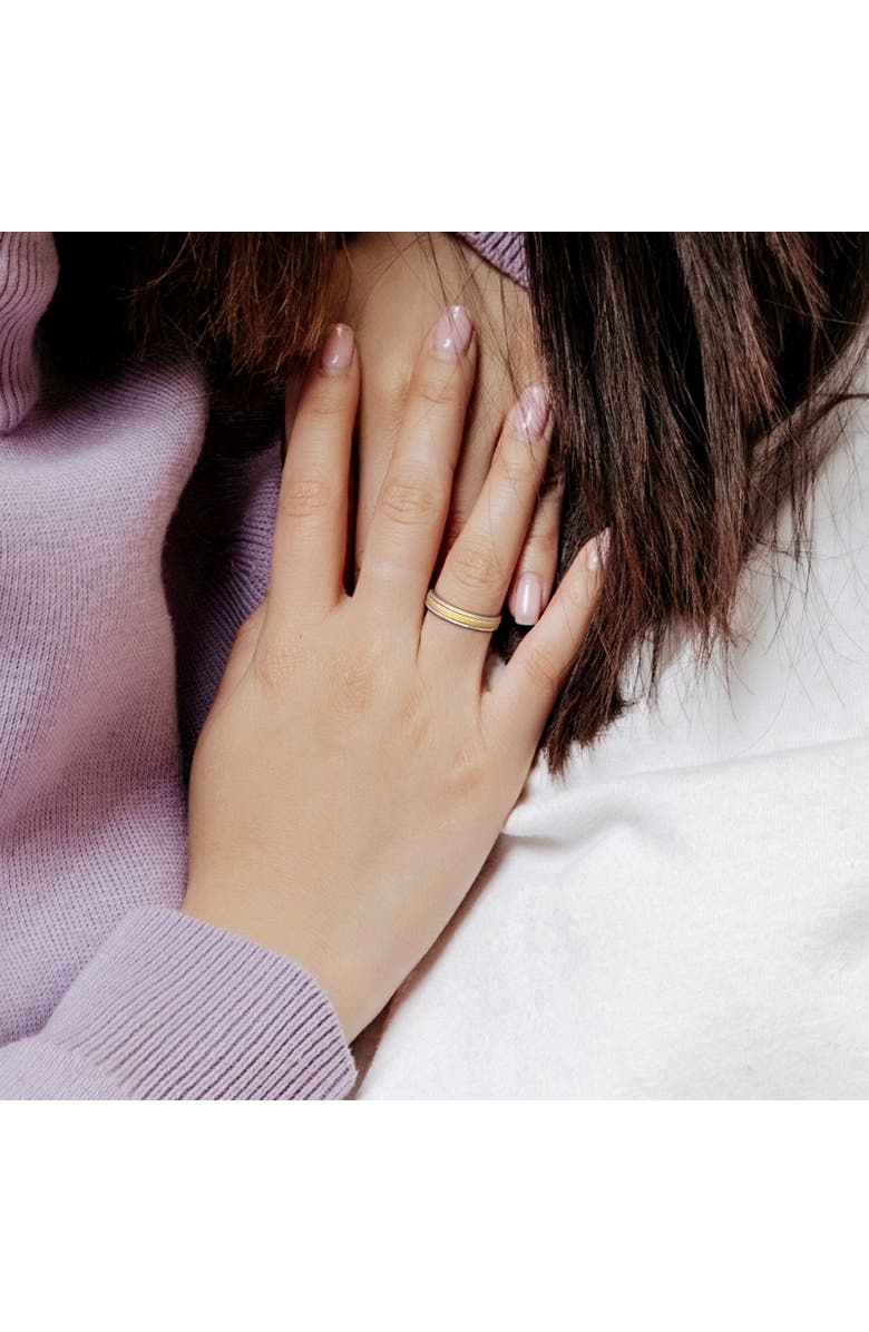 Julianna B. Brushed & Textured Finish Wedding Band 14k, Alternate, color, 