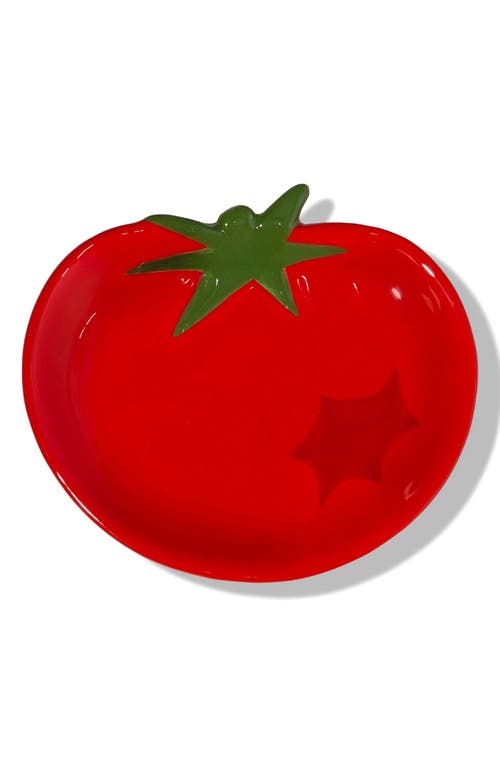 Doiy Tomato Trinket Tray In Red