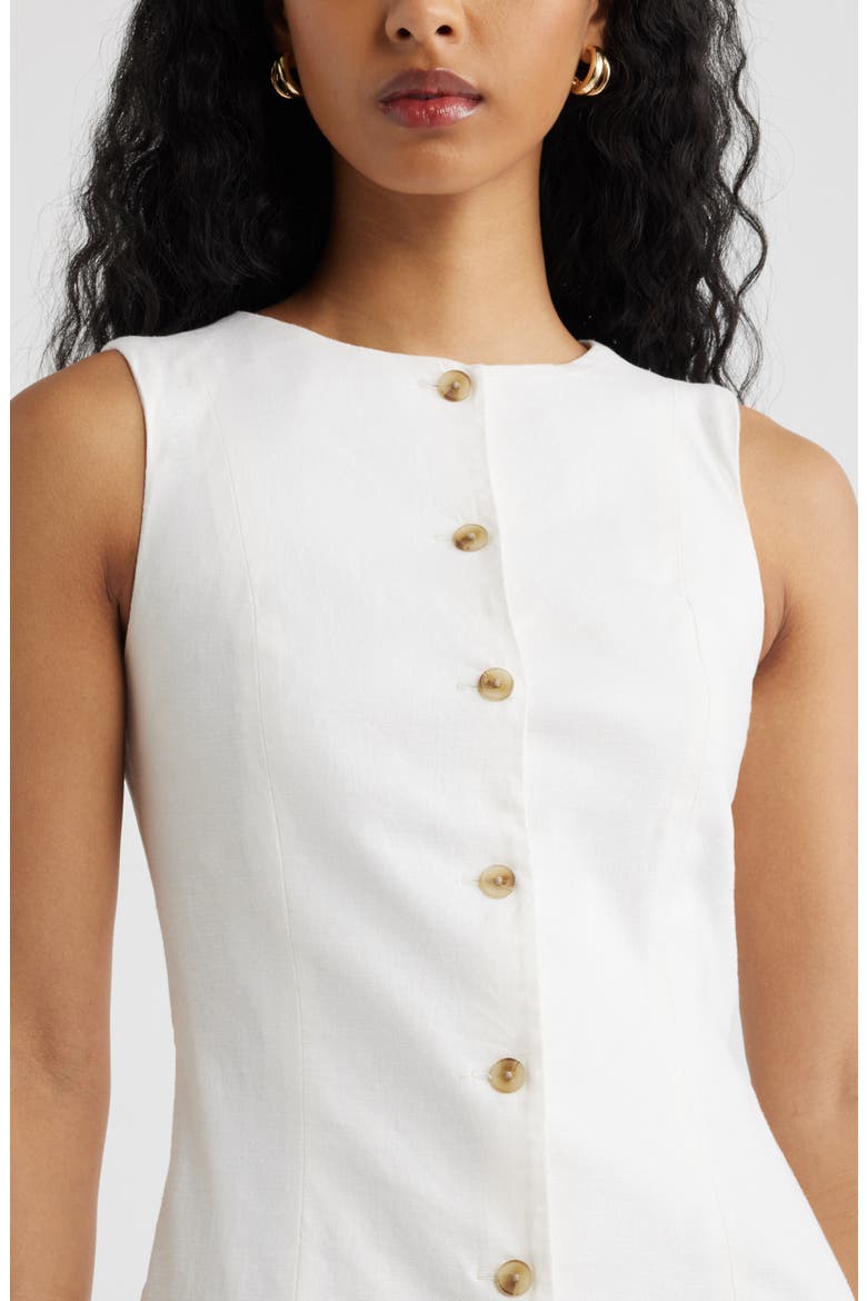 tory burch linen button dress Tory Burch Women's Balloon Sleeve Linen Dress in Black, size 2