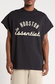 Fear of God Essentials Astros '90s Jersey Cotton Cutoff T-Shirt
