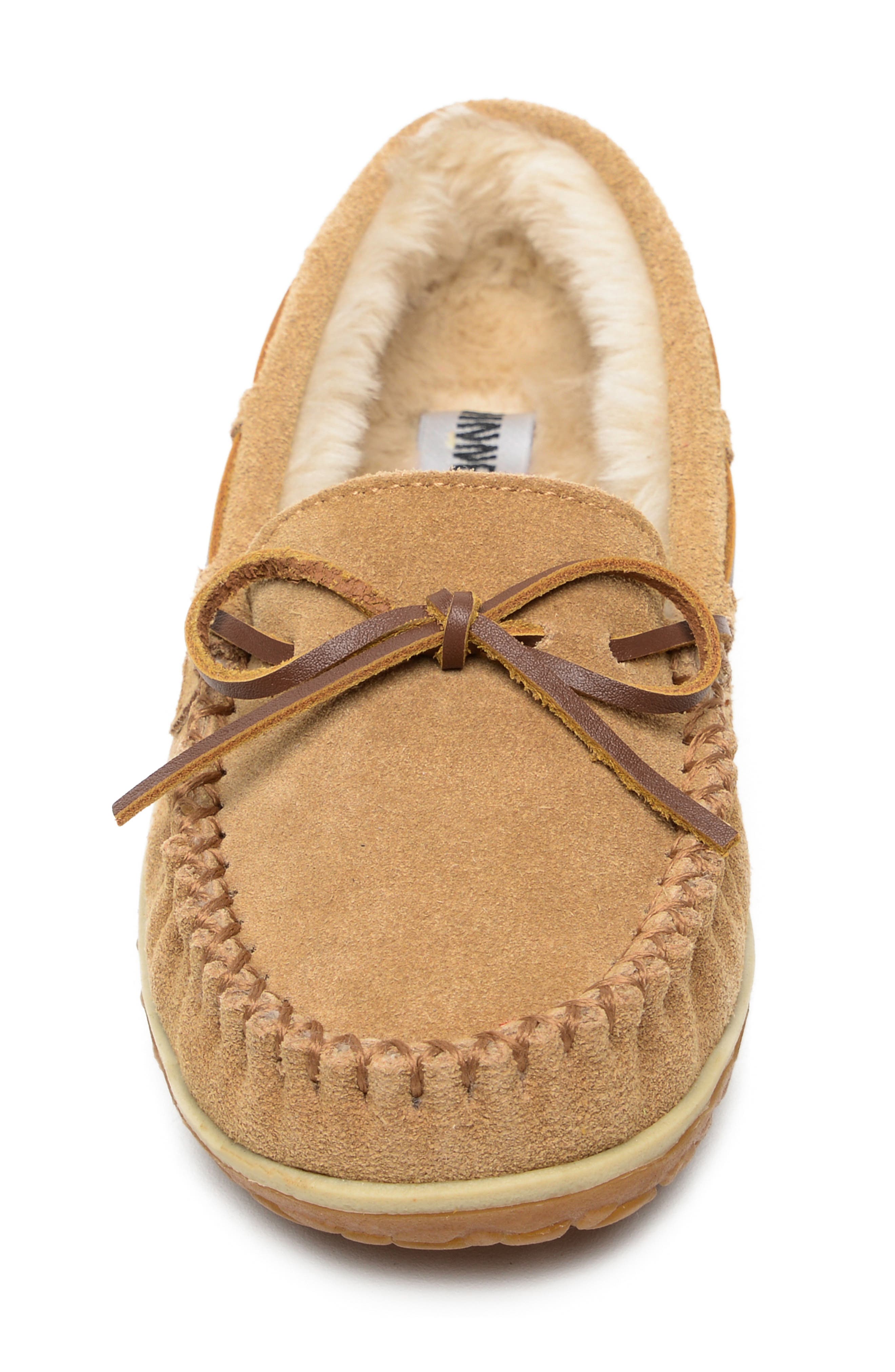 Minnetonka Tilia Faux Fur Lined Slipper, Alternate, color, Cinnamon