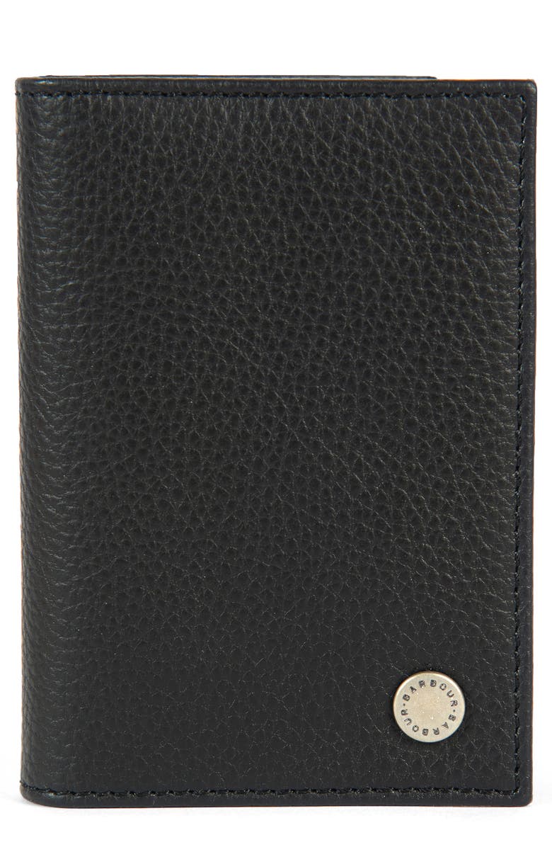 Barbour Contrast Leather Billfold, Main, color,