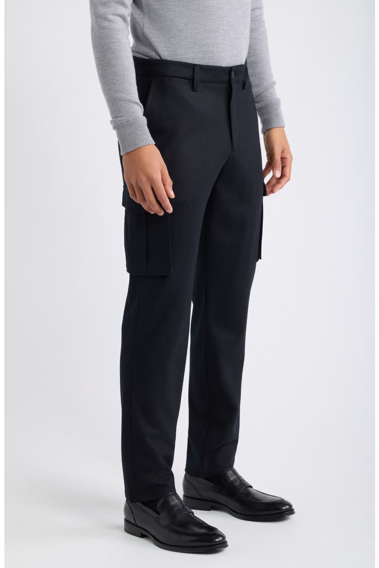 Wool Blend Cargo Pants, Alternate, color, BLACK