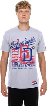 New Era Men's New Era White Dominican Republic Baseball 2026 World Baseball Classic Oversized Throwback Distressed T-Shirt