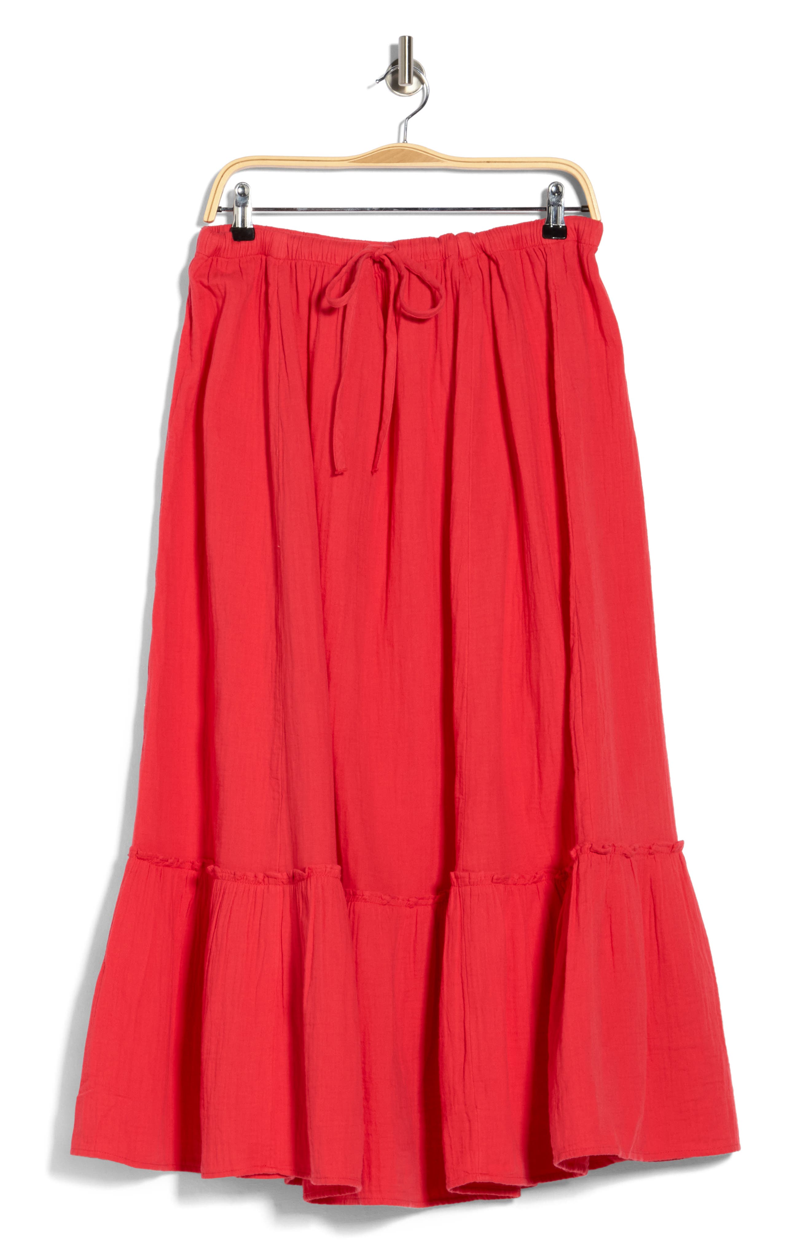 Tiered Cotton Gauze Maxi Skirt - image 2
