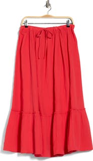Abound Tiered Cotton Gauze Maxi Skirt