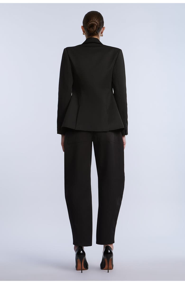 BCBGMAXAZRIA Taffeta Twill Puddle Pants, Alternate, color, Black