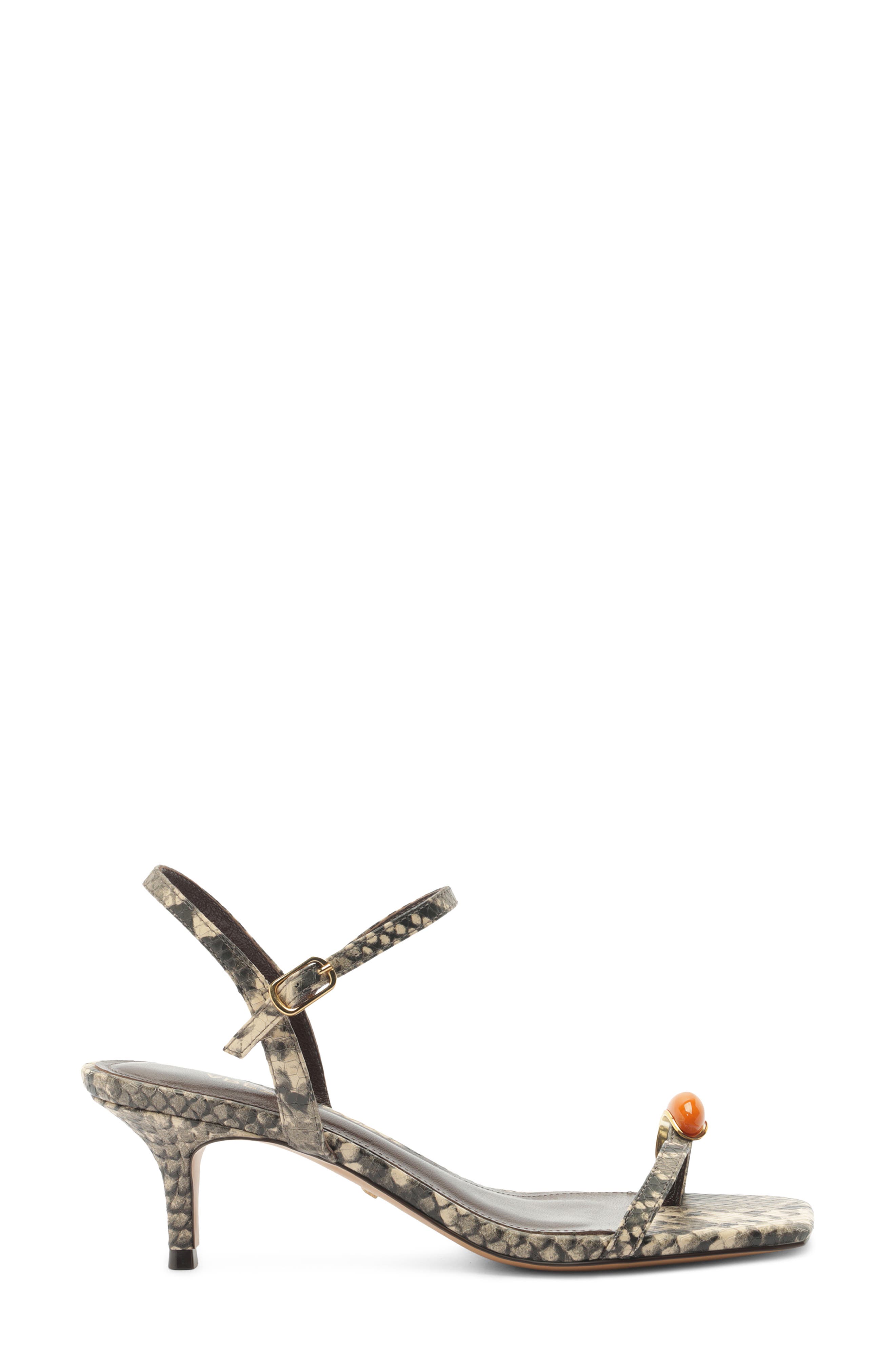 Arezzo Sofia Ankle Strap Sandal, Alternate, color, Osso