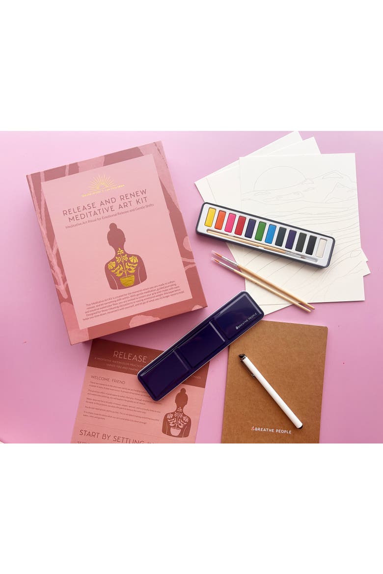Release + Renew Meditative Art Kit, Alternate, color, Pink