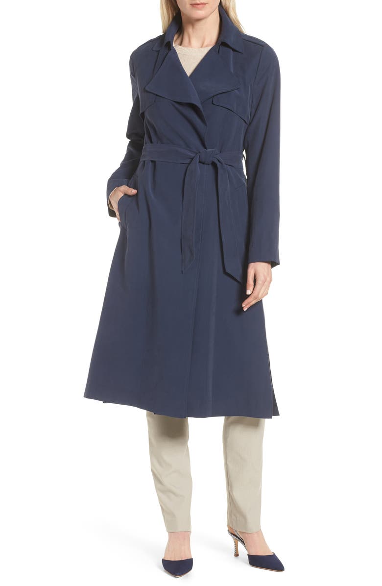 Cole Haan Signature Long Drapey Trench Coat, Main, color, 