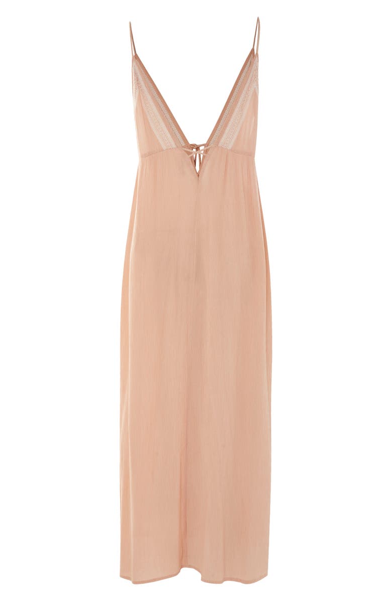 Topshop Embroidered Maxi Cover-Up, Alternate, color, 
