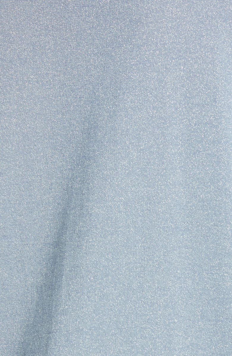 Brunello Cucinelli Metallic Cashmere & Silk Blend Sweater Tee, Alternate, color, 