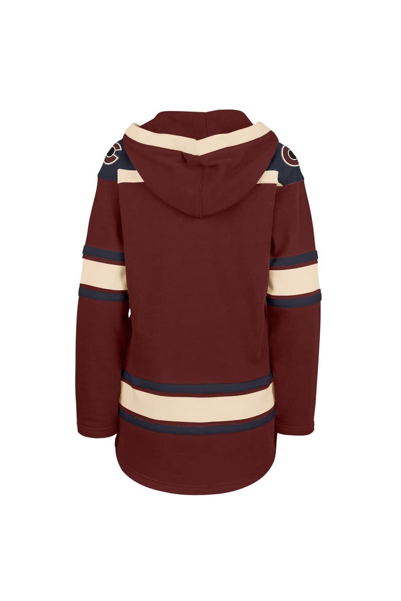 Women's '47  Burgundy Colorado Avalanche Superior Lacer Pullover Hoodie, Alternate, color, Burgundy