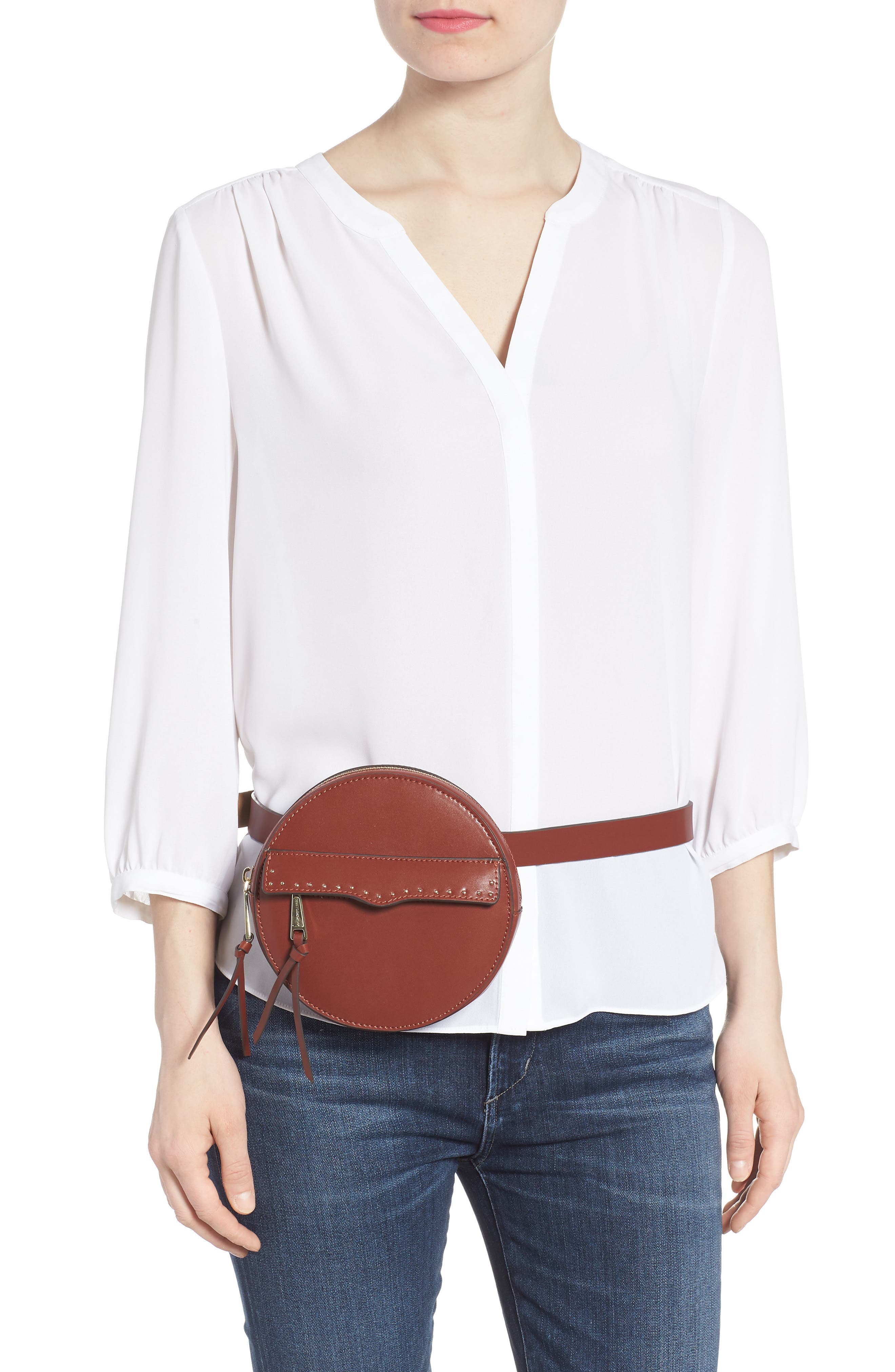Rebecca Minkoff Lucy Leather Belt Bag, Alternate, color, 