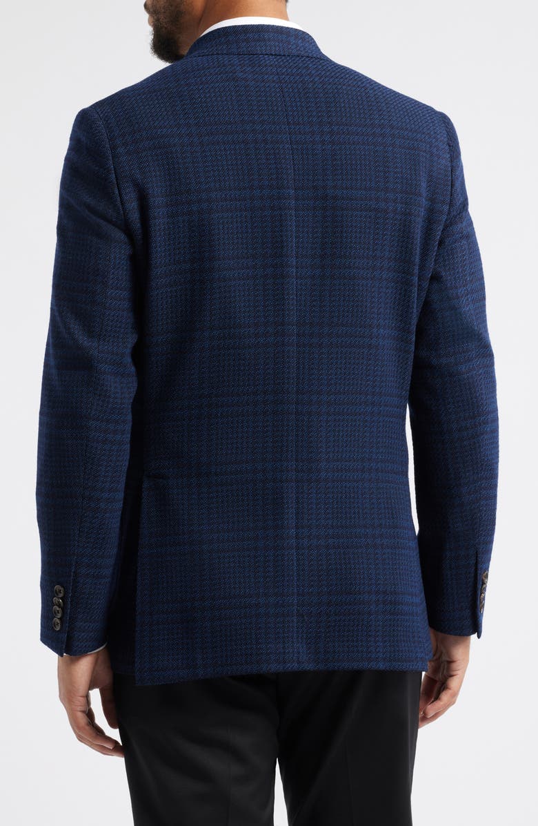 Jack Victor Hampton Plaid Stretch Wool Sport Coat, Alternate, color, Navy
