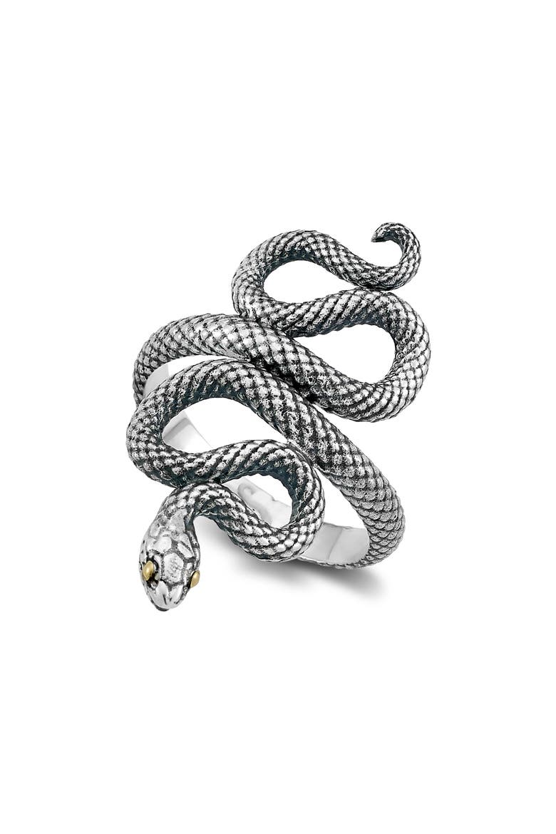 Snake Ring, Alternate, color, SILVER