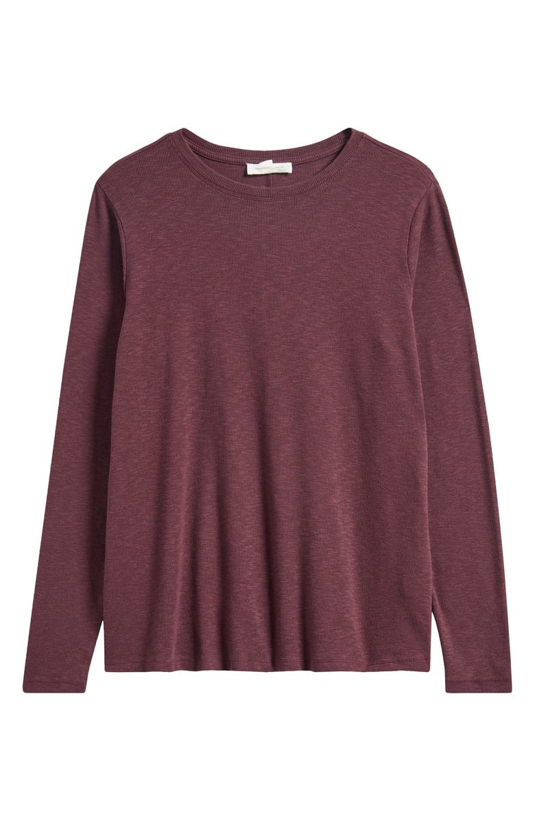 Treasure & Bond Crewneck Knit Top, Alternate, color, Burgundy Fudge