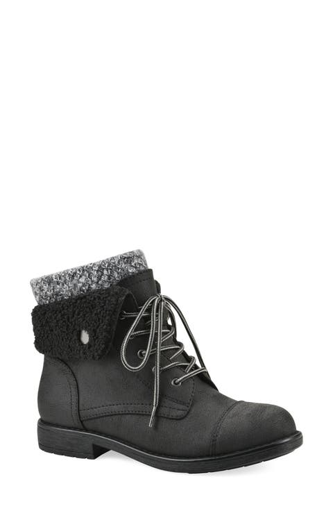 Duena Faux Shearling Lined Lace-Up Boot