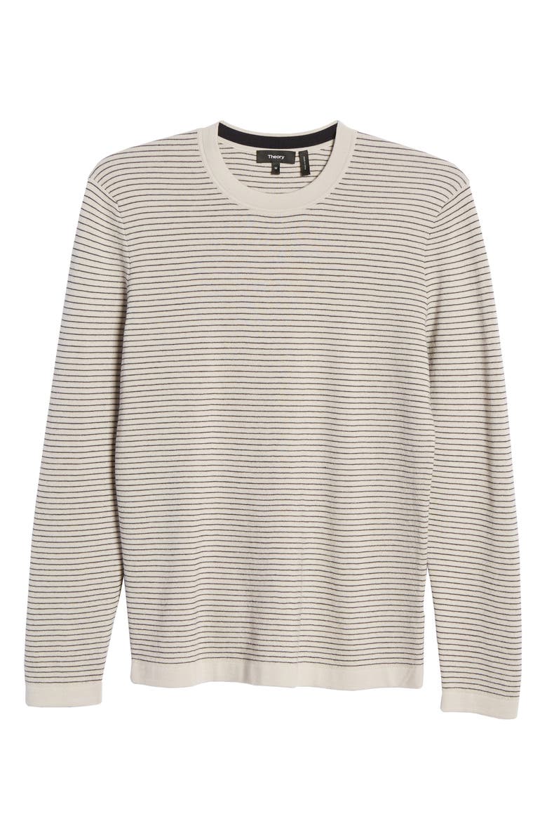 Theory Ollis Stripe Crewneck Wool Sweater, Alternate, color, 
